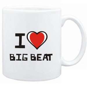  Mug White I love Big Beat  Music