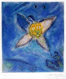 Chagall, Marc, Angel with Candlestick, Lithograph, Hand Signed, 1973 