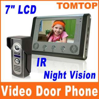   Color Monitor Video Door Phone Doorbell Intercom System IR Nightvision