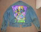 BEAUTIFUL HAND PAINTED MARVEL COMINCS GHOST RIDER DEMIN JACKET SIZE 