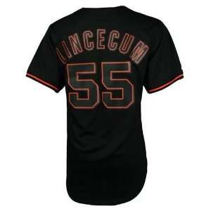  Tim Lincecum #55 San Francisco Giants Pitch Black Jersey 