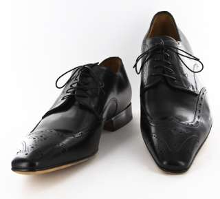 New $825 Santoni Black Shoes 11.5/10.5  