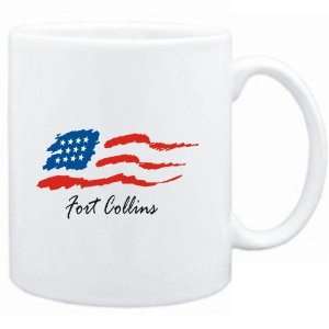 Mug White  Fort Collins   US Flag  Usa Cities  Sports 