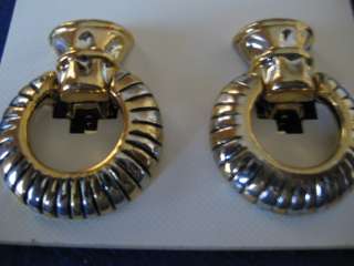 Fashion Jewelry large silvertone/goldtone clipon earrings large  