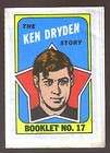 1971 72 Topps Booklet #17 KEN DRYDEN Story ~ EX/MT
