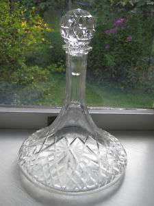 Vintage Cut Glass/Crystal Cordial Ships Decanter  