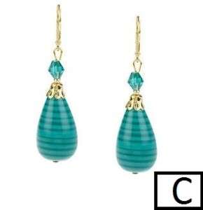 Semi Precious Gemstone & Crystal Bead Earrings  