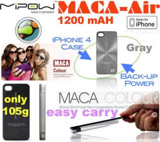 Mipow  Gray  MACA Air Ultraslim 1200 mAh back up power bank case for 