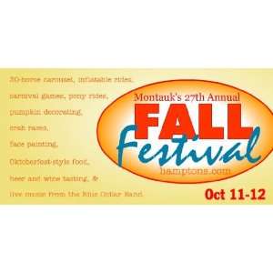  3x6 Vinyl Banner   Montauk Annual Fall Festival 