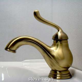 Brand New Antique Brass Bathroom Sink Faucet Mixer Tap 0003B  