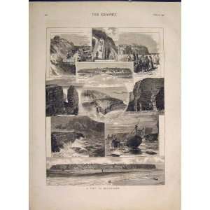 Heligoland Sandy Island Wreck Sketches Monk Print 1877  