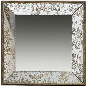  Antique Look Frameless Wall Mirror / Tray 15 inchx15 inch 