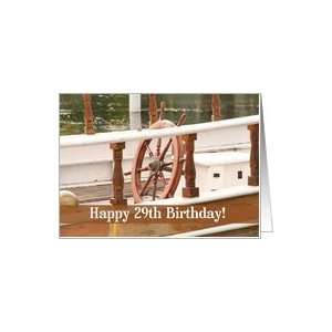 Ships Wheel Happy 29th Birthday Card Card Toys & Games