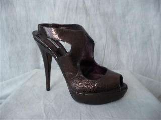 NIB Miu Miu cracle leather platform slingback shoes   size 37/6.5; 38 