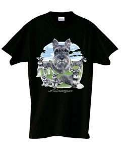 Schnauzer Lawn Dog T Shirt  S  6x  Choose Color  