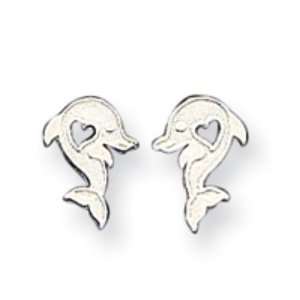  Sterling Silver Dolphin Earrings Jewelry