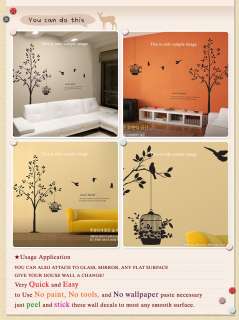 ROMANTIC TREE BIG Graphic Vinyl Wall Art Decals Sticker  