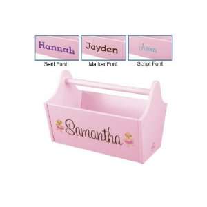  Personalizable Toy Caddy   Pink