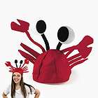 Red Felt Crab Hat Party Costume Adjustable Fits Child or Adult