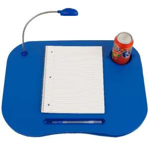 Laptop Buddy Blue Desk w/ Removable Light & Cup Holder  