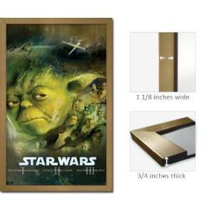  Gold Framed Star Wars Poster Yoda Blu Ray Cover 1448