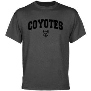 NCAA South Dakota Coyotes Charcoal Logo Arch T shirt 