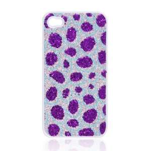  Gino Purple Dot Baby Blue Circle Plastic Case for iPhone 4 