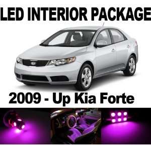 Kia Forte Sedan 2009 Up PINK 5 x SMD LED Interior Bulb Package Combo 