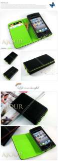 Nice Quality Apple iPhone 4 4G 4S 3 3G 3GS Leather Flip Case Cover 