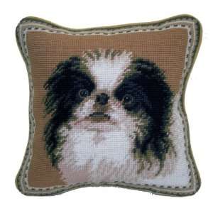  Japanese Chin Dog Needlepoint Throw Pillow 10