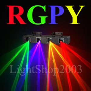 420mW 4 Heads RGPY 4 Colors Laser Light Show System DJ  