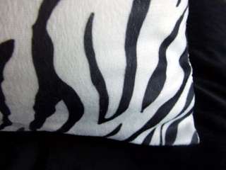 5PC Faux Fur Zebra Animal Comforter Set BLACK KING  