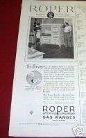 1923 Antique Roper Gas Kitchen Range Ad  