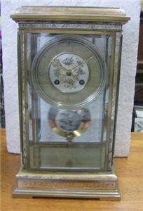 Antique quality Japy Freres French crystal regulator mantel clock 