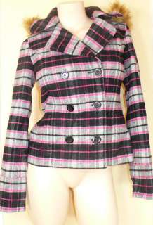 Victorias Secret PINK Faux Fur Coat Hoodie Jacket XS  