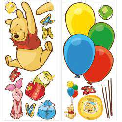 RoomMates Winnie the Pooh and Piglet Peel and Stick Giant Wall Decal 