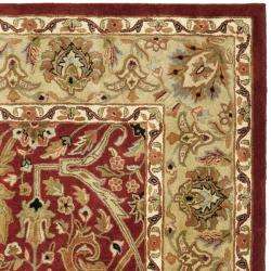 Handmade Heritage Treasures Red/ Gold Wool Rug (8 Square)   
