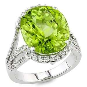   Green tourmaline and white diamond gold ring. Vanna Weinberg Jewelry