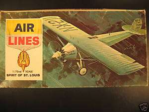 1960s AIR LINES Spirit of St Louis Model Airplane NEW  