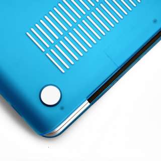 Aqau Blue Rubberized Hard Case Skin for MacBook Pro 13+TPU Clear 