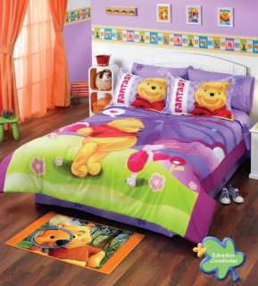 Kids Disney Winnie The Pooh Comforter Bedding Set Full  