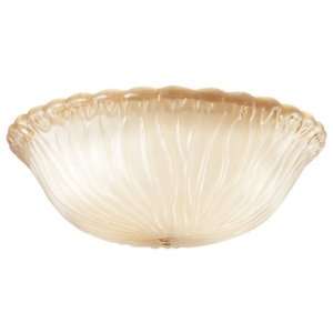   Edenvale Etched Golden Antique Bowl, Amber Glass