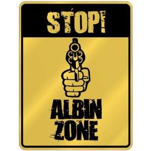  New  Stop  Albin Zone  Parking Sign Name Kitchen 