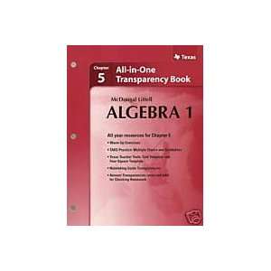  McDougal Littell Algebra 1 Chapter 5   All in One 