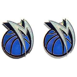 Dallas Mavericks NBA Charm Post Stud Logo Earring Set  
