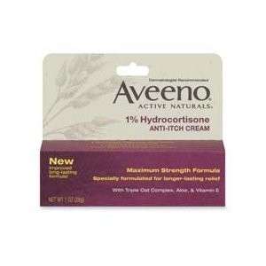 Aveeno Active Naturals 1% Hydrocortisone Anti Itch Cream, 1 oz  