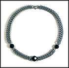 Bracelet Black Aqua Blue Kumihimo Braided Seed Beads items in RS 