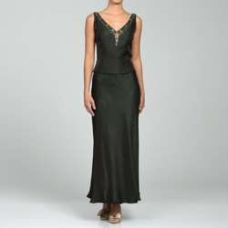 KM Collections by Milla Bell Womens Embellished Long Dress and Jacket 