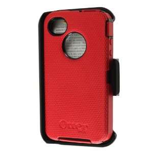  Otterbox Defender Case for Iphone 4s (Red Silicone & Black 