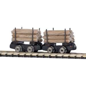  Busch HO RTR Mine Flatcar w/Wood Load 2 Pack Toys & Games